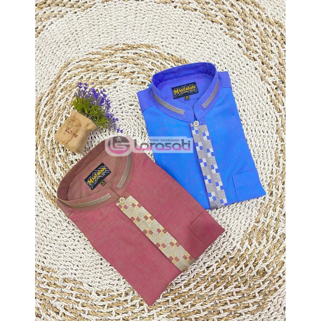 baju Koko merk MISFALAH lengan pendek pria/ baju Koko kualitas premium/ baju Koko terbaru
