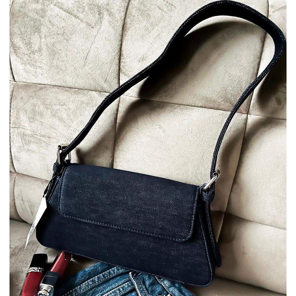 Zara denim shoulder bag