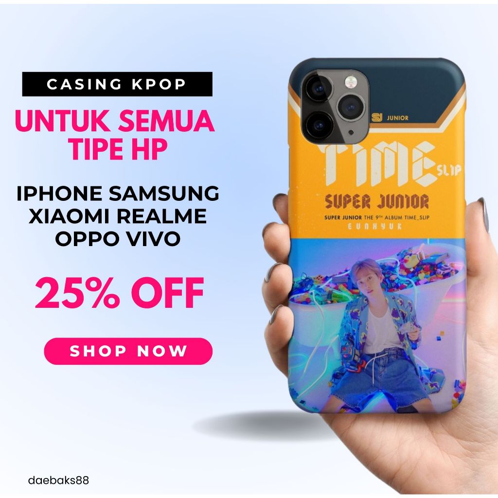 CASING HARDCASE SOFTCASE iPHONE/SAMSUNG/XIAOMI/VIVO/OPPO/REALME SUPER JUNIOR TIME SLIP EUNHYUK