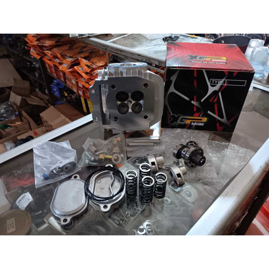 Kop Head KPH karisma kirana supra 125 4 klep 25/22 PORTING CNC XGP RACING  karisma kirana