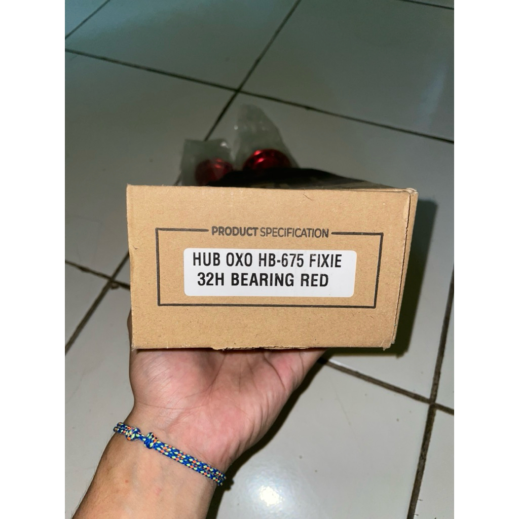 HUB OXO FIXIE 32H BEARING RED COG 17T