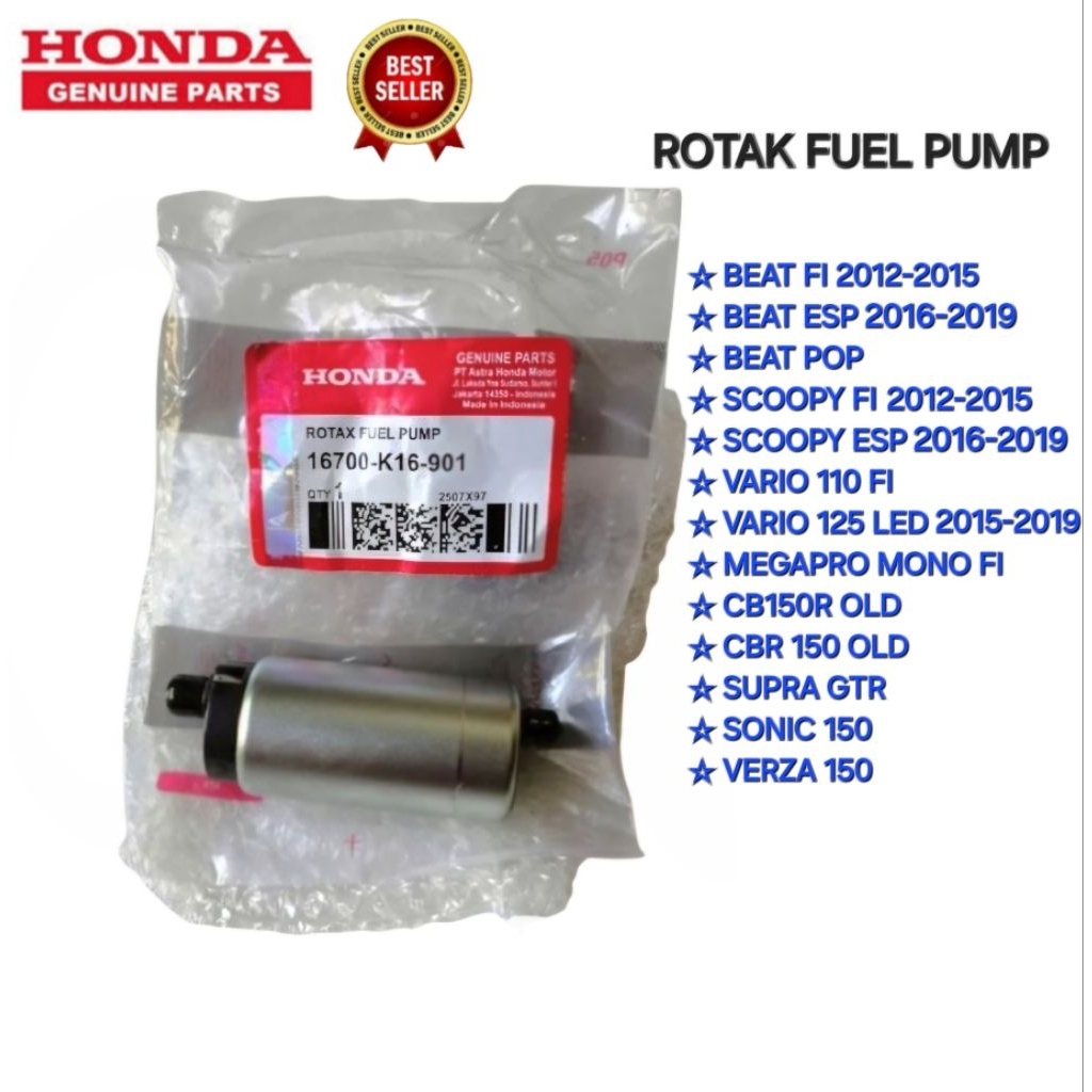 ROTAK FUEL PUMP BEAT FI BEAT ESP BEAT POP VARIO 110 FI SCOOPY FI SCOOPY ESP VARIO 125 2015-2019 MEGA
