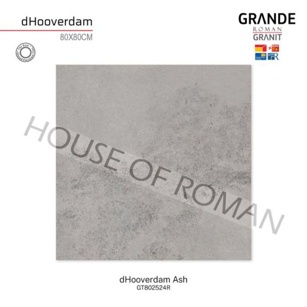 Roman Granit GT802524R dHooverdam Ash 80x80 Kw1