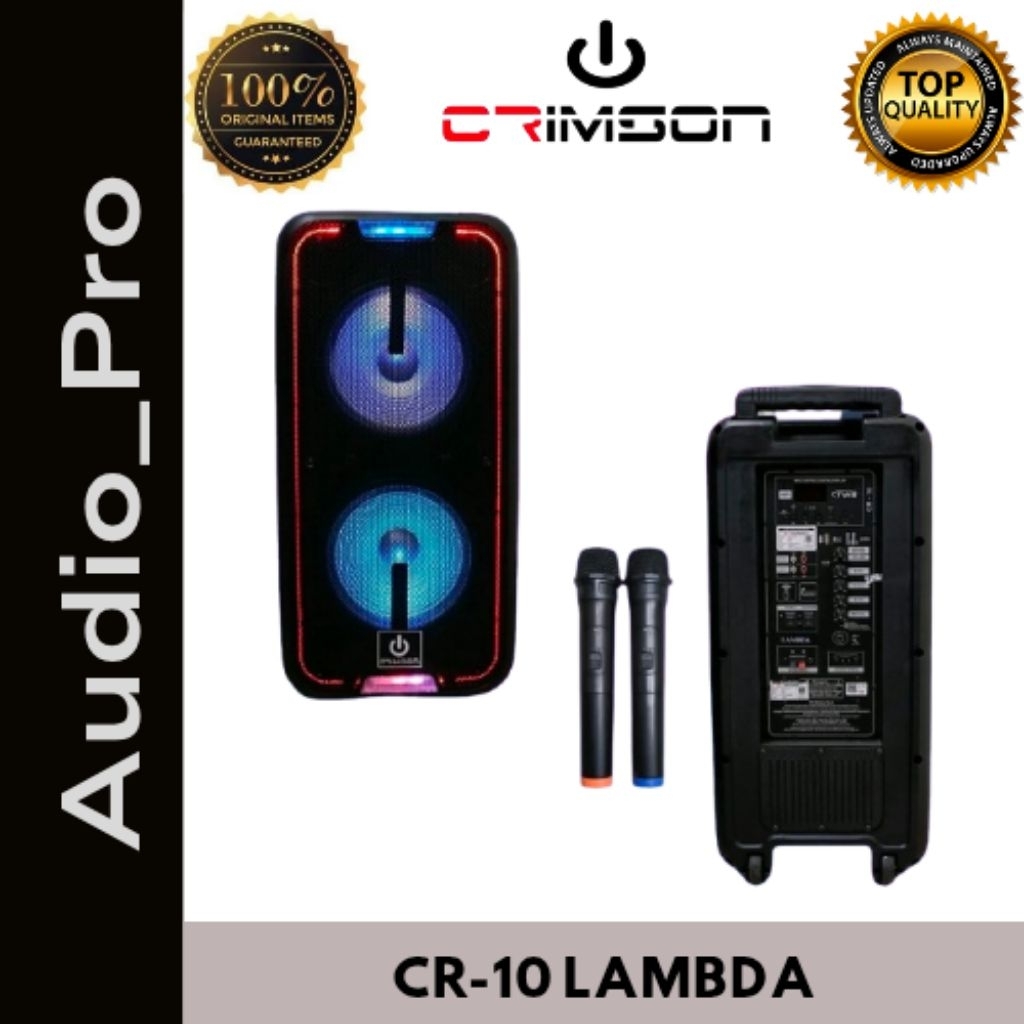 Speaker Portable Crimson CR-10 2x10inch CR10 Lambda Crimson
