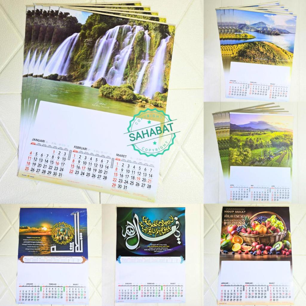 KALENDER DINDING 4 LEMBAR / KALENDER DINDING TRIWULAN TAHUN 2026