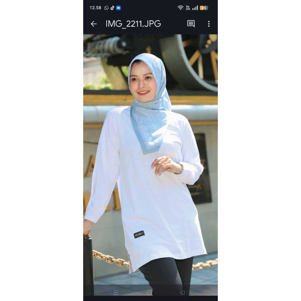 Tunik polos warna putih / Kaos polos / baju polos / katun polos
