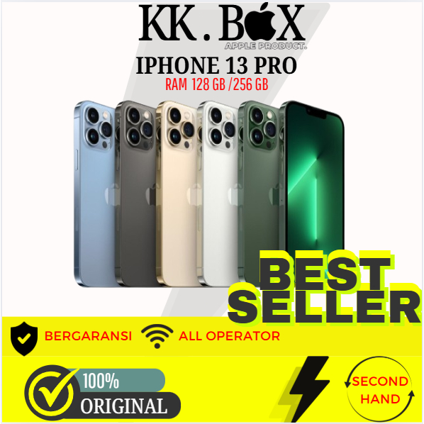 Apple iPhone 13 PRO 128GB SECOND FULLSET MULUS ORIGINAL GARANSI