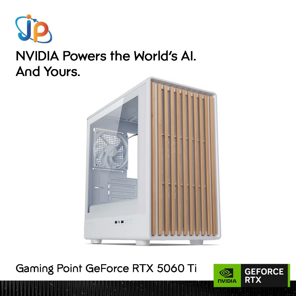 GAMING POINT INTEL D5 White - PC Rakitan i5-14400F | 32GB DDR5 | RTX 5060 Ti 16GB | SSD NVMe
