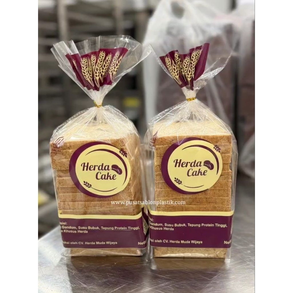 PLASTIK SABLON OPP ROTI TAWAR GUSSET 25 X 35