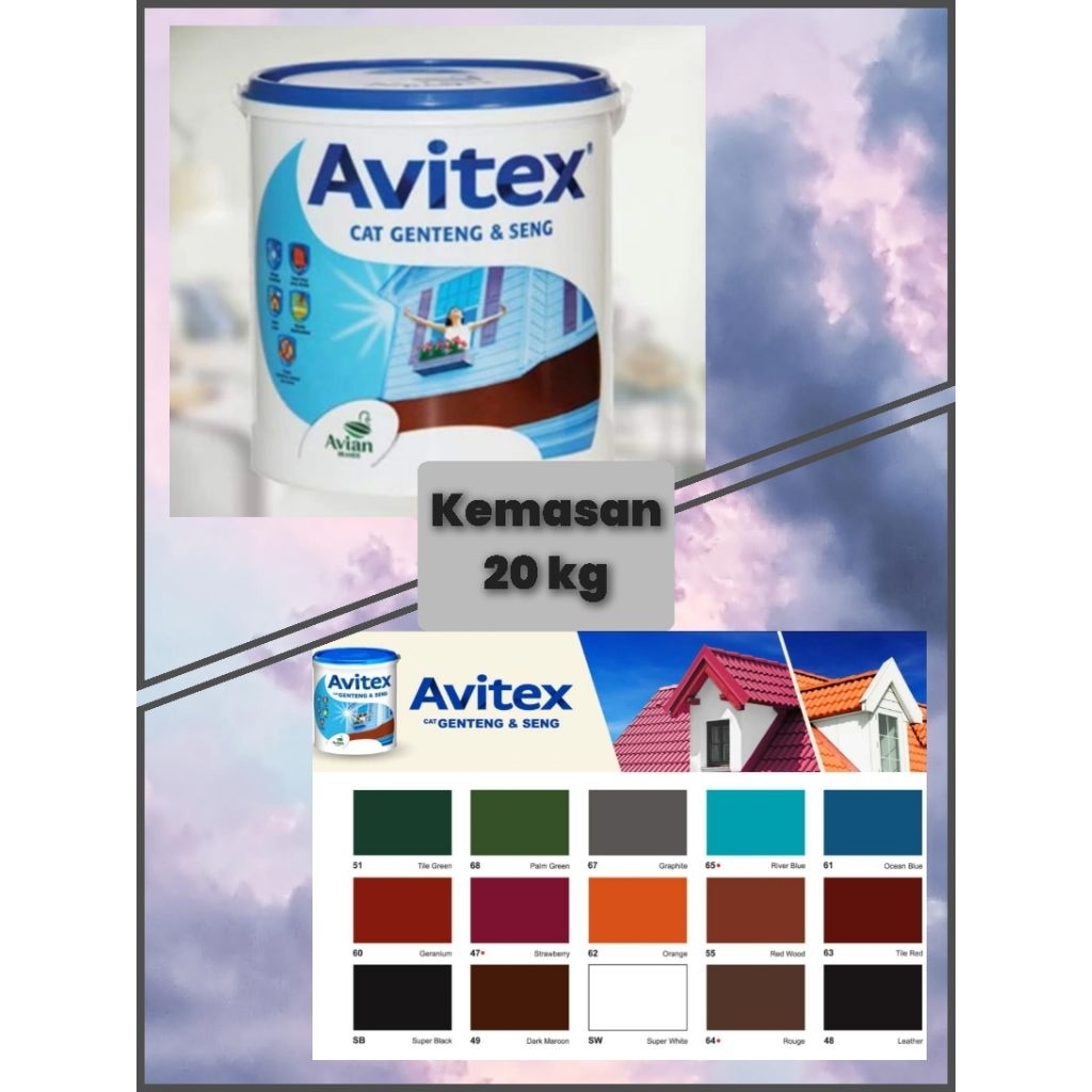 Avitex cat genteng dan seng 20 kg,avitex roof genteng dan seng 20 kg
