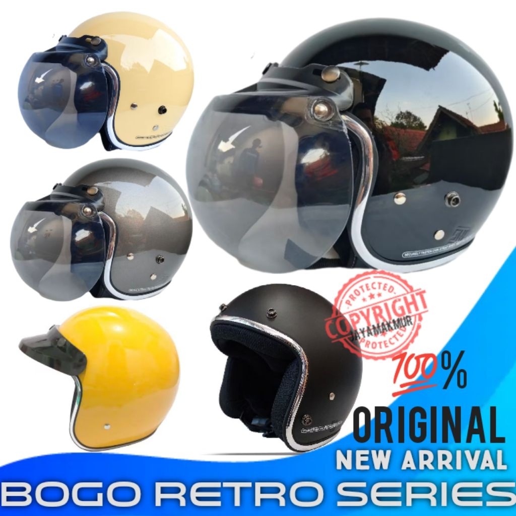 Helm BOGO AIZO crom pria wanita SNI Original