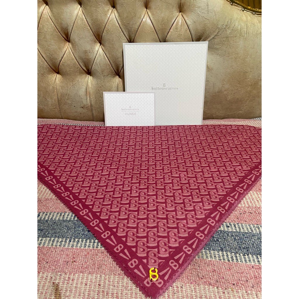 Buttonscarves x laica magenta preloved unlimited