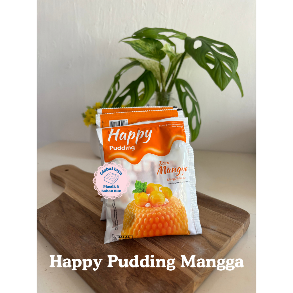 Happy Pudding - Instant Powder - Puding Bubuk dengan Susu - Rasa Mangga - Per Sachet 60g