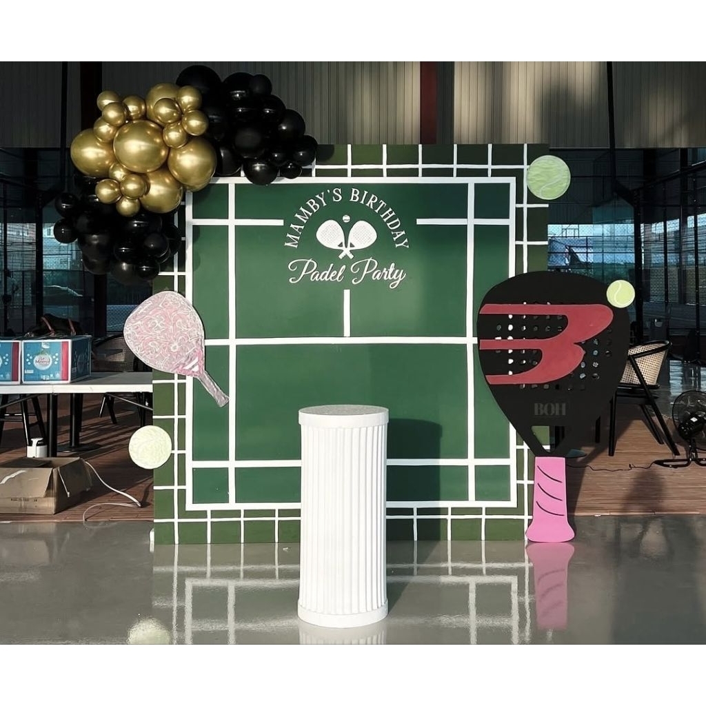 STANDING BACKDROP ULANG TAHUN ACARA PADEL TENNIS PADDLE SPORT OLAHRAGA BULUTANGKIS BADMINTON SEPAKBO