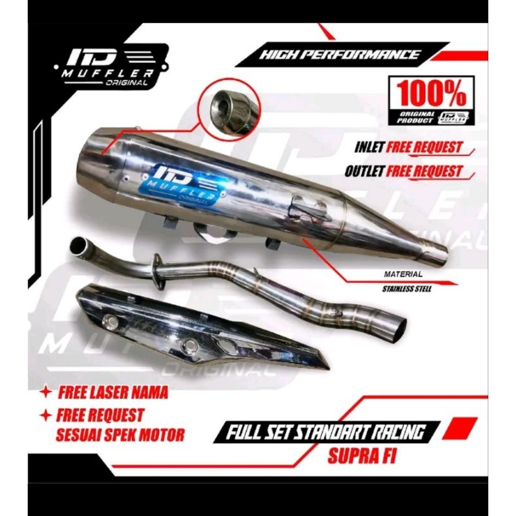knalpot standar racing Supra x125 fi