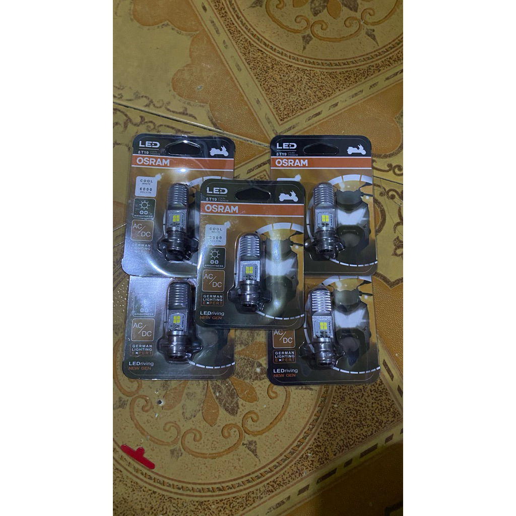 PAKET (5 PCS) BOHLAM OSRAM LAMPU LED OSRAM T19 KAKI 1 NEW GEN PUTIH MOTOR BEBEK METIK