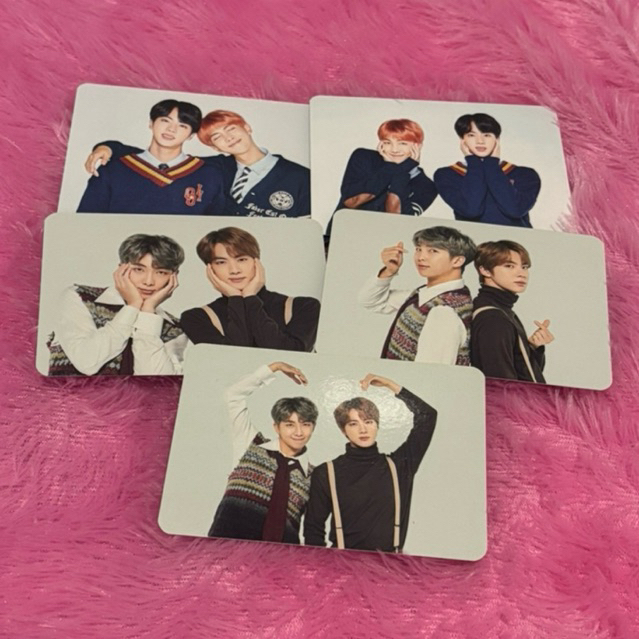 (READY STOCK) pc photocard poca mpc bts bangtan namjin rm jin unit duo rare set hea happy ever after