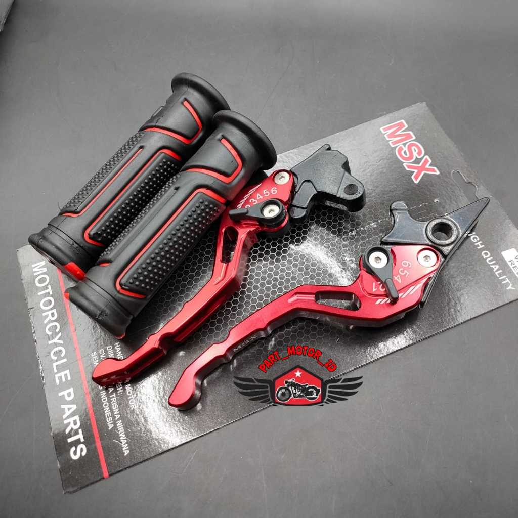 Handle Rem Variasi Beat Karbu /Fi Vario Karbu /Tekno non cbs Scoopy Karbu/Fi Plus Handgrip/MERAH