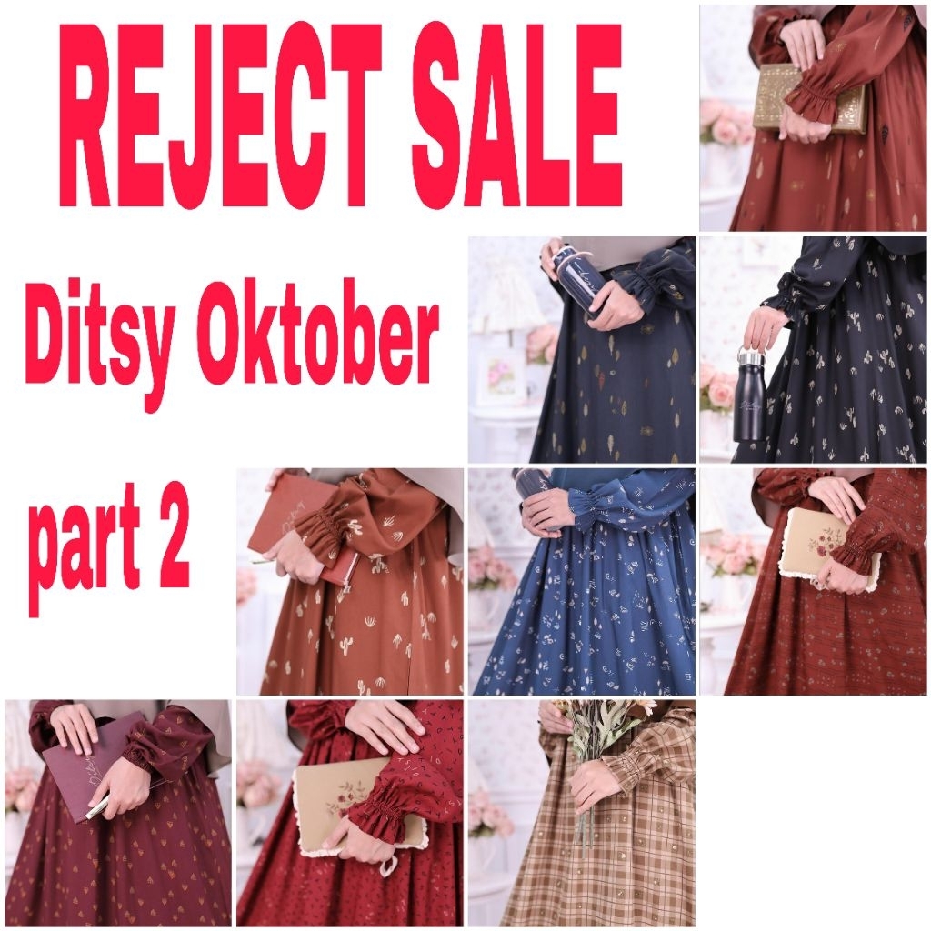 REJECT SALE ditsy Oktober size XS S M L XL jumbo 2XL 3XL XXL XXXL ditsy Desember di etalase lain
