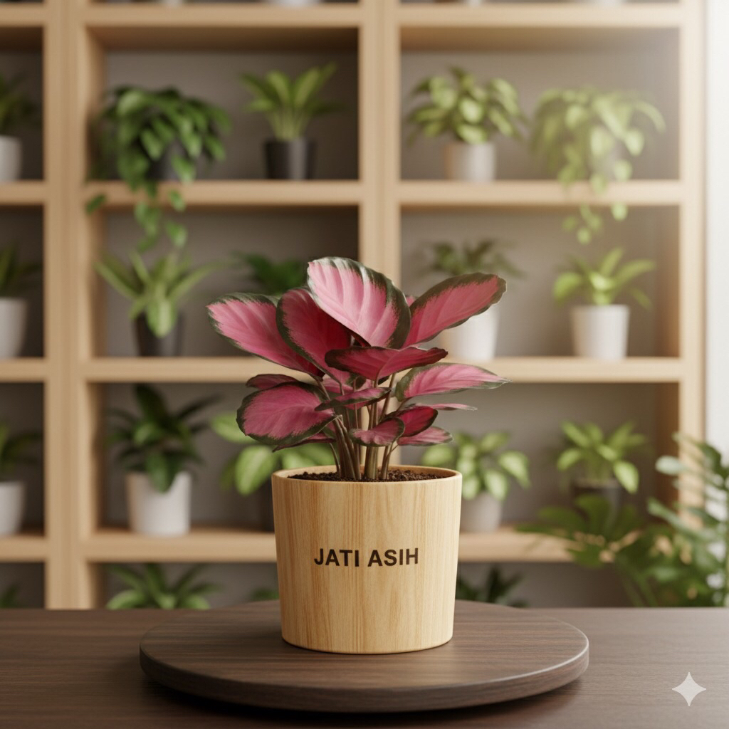 Tanaman hias Calathea Crimson Tanaman hidup daun pink tanaman indah daun hias