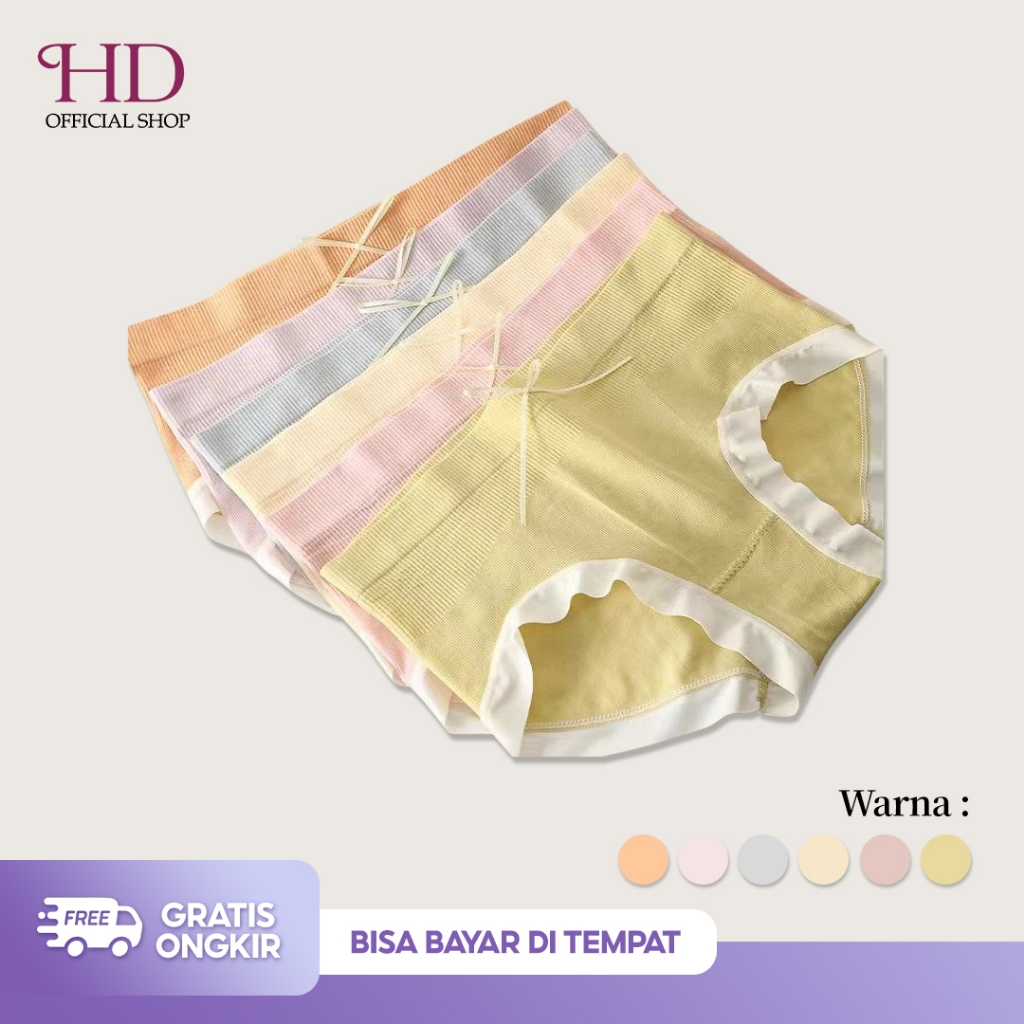 HD - Celana Dalam Nylon spandek Adem Celana motif Pita Wanita Anti Bakteri CD Cewek CD95