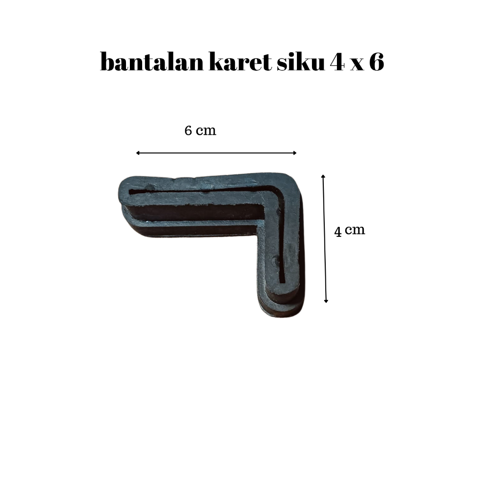 Karet siku 4x6 karet besi siku lubang 4x6