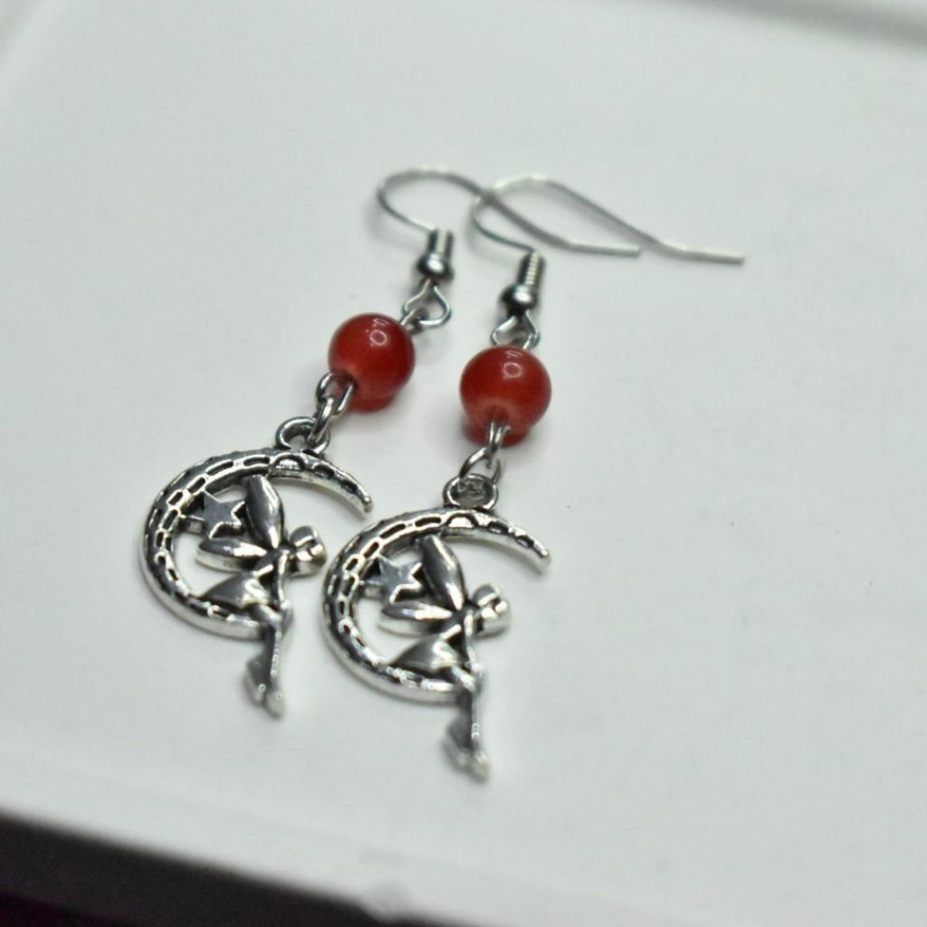 Anting Juntai Red Fairy Moon | Anting Juntai Fairy Pinterest | Anting Pinterest DIY | Anting fengan 