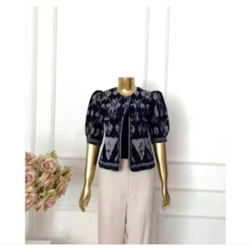 Blezer tenun/ outer tenun kekinian/rompi tenun wanita