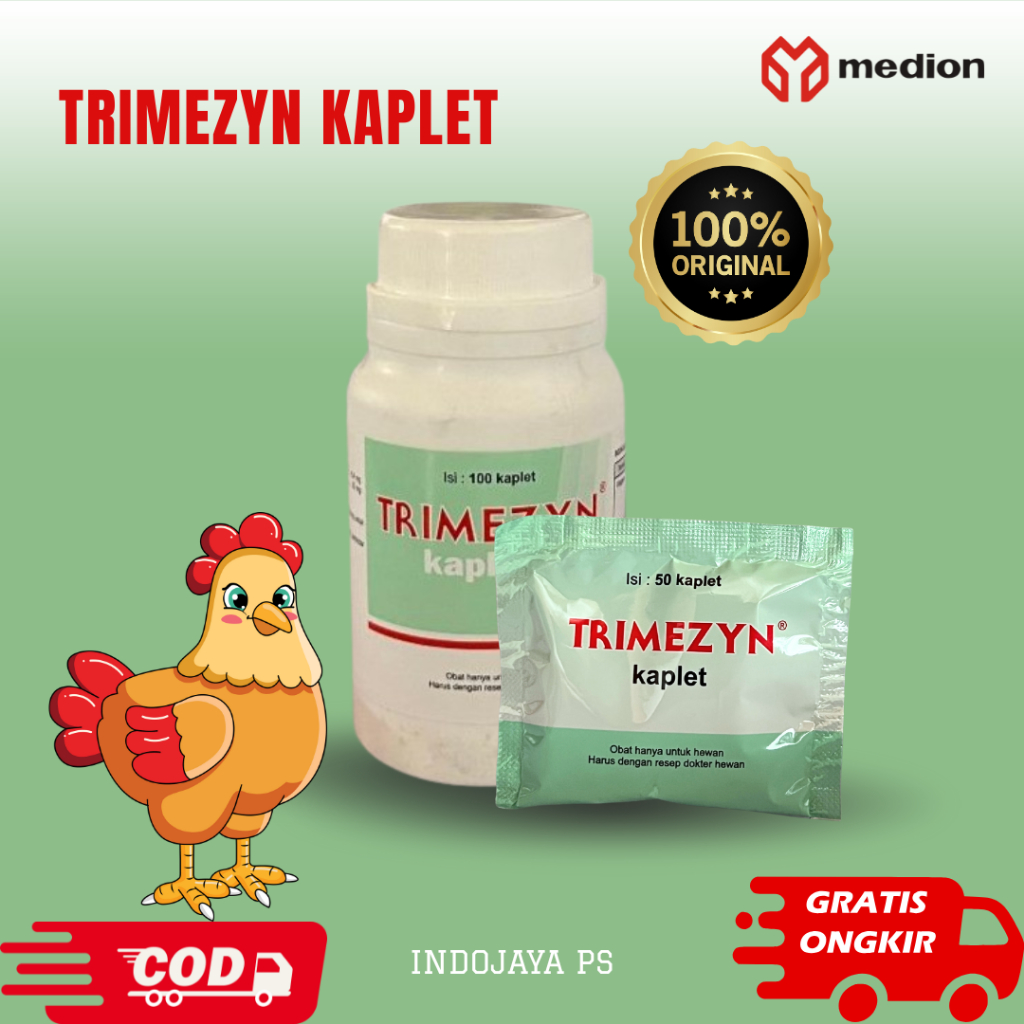 TRIMEZYN 50 - 100 - 500 kapsul untuk mengatasi gangguan pernapasan diare & snot