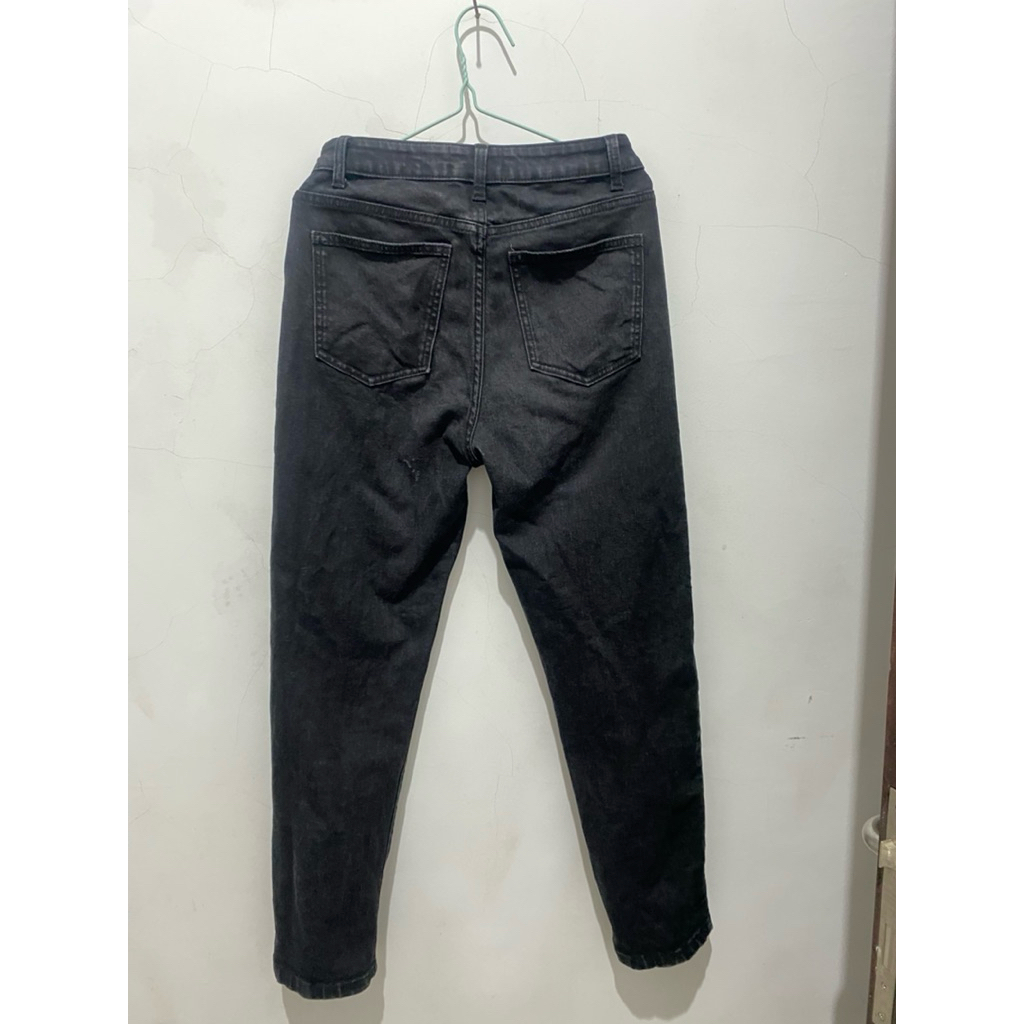 Cotton On stretch Mom jeans black washed