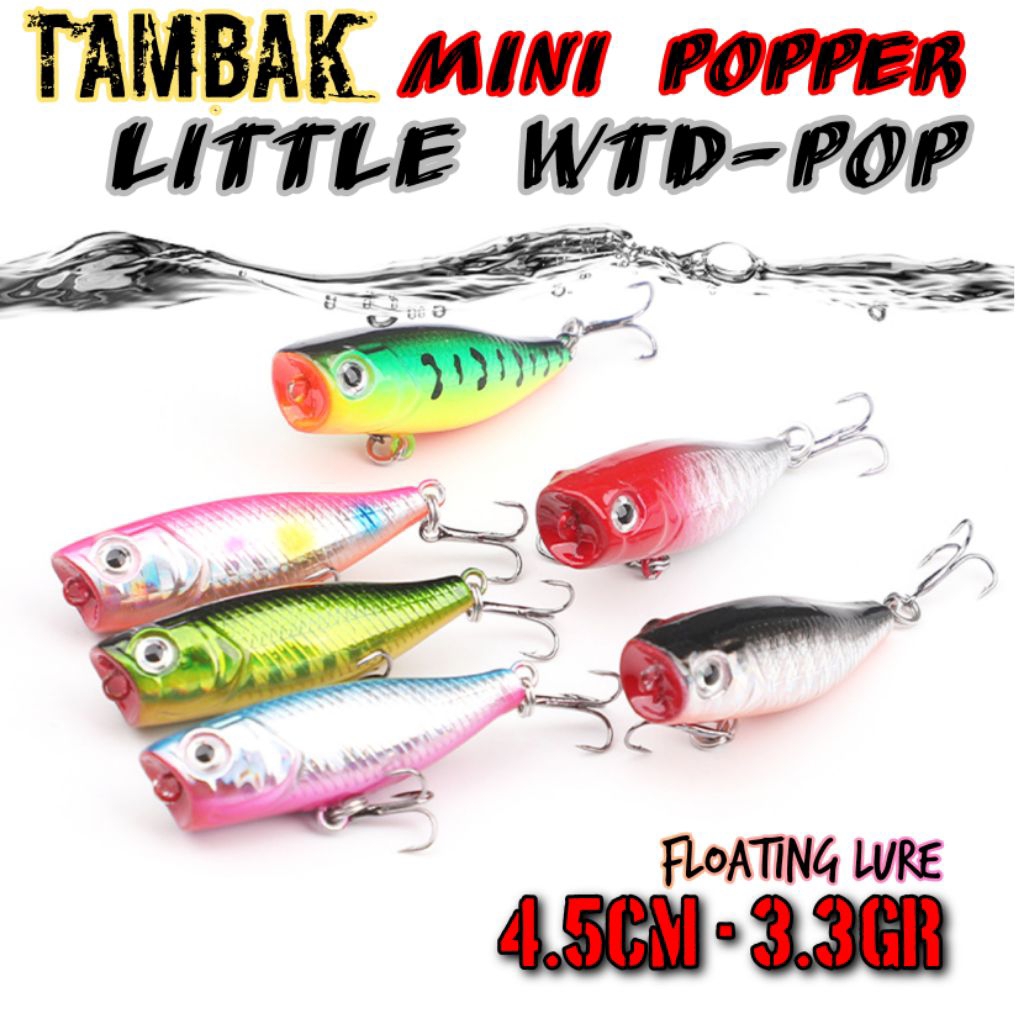 UMPAN MINI POPPER REP TSURINOY"A WTD POP 4.5CM - 3.5GR LURE CASTING ULTRALIGHT [UMHP55]