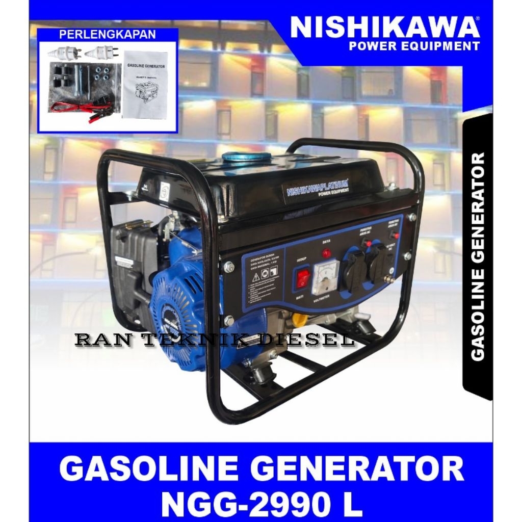 Genset Generator Bensin NISHIKAWA NGG 2990 L / 1000 Watt