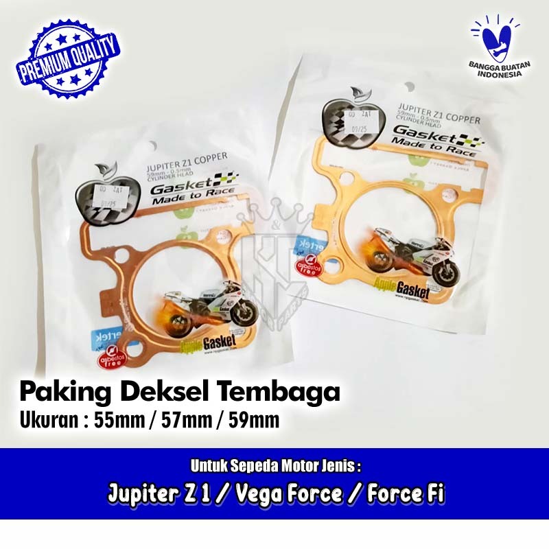 Paking Perpak Deksel Head Tembaga Jupiter Z1 Vega Force Fi 1DY 55 57 59 mm