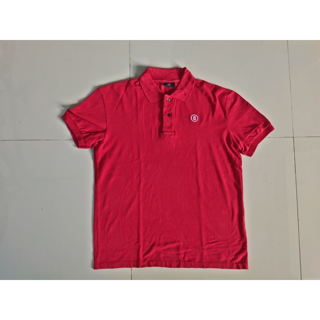 Baju polo golf Bogner spesial edisi Golf trophy 2010 size M fit L lengan pendek