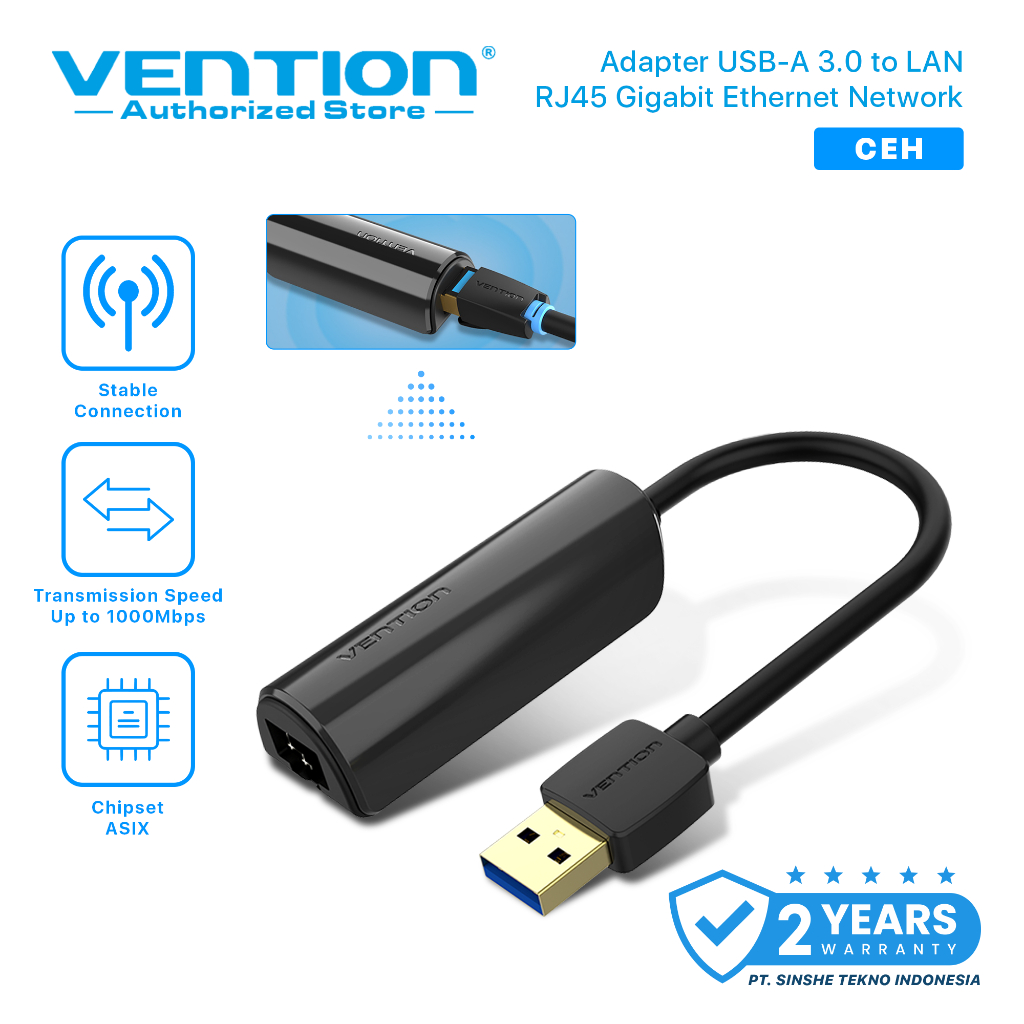 Vention USB to LAN Rj45 Ethernet Adapter High Speed For Mac Windows