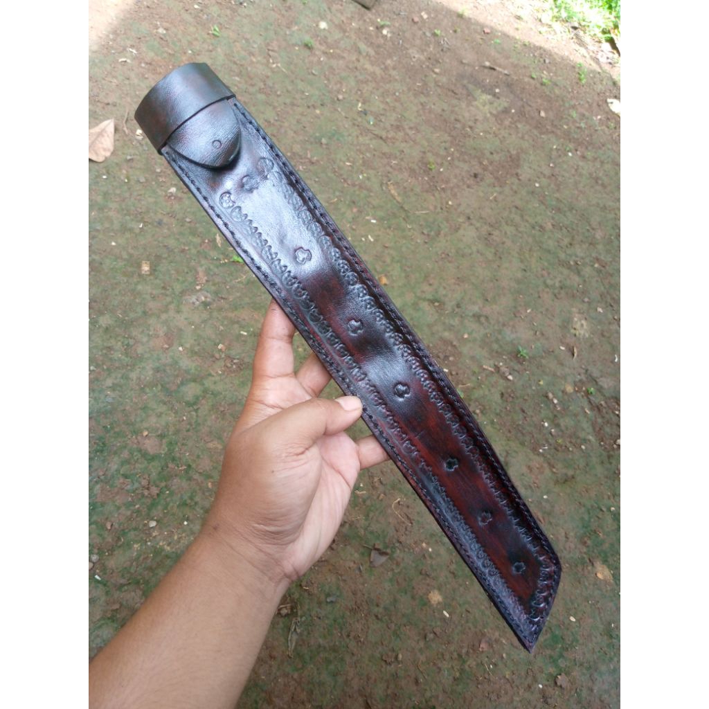 Kumpang herder model bini, kulit sapi asli