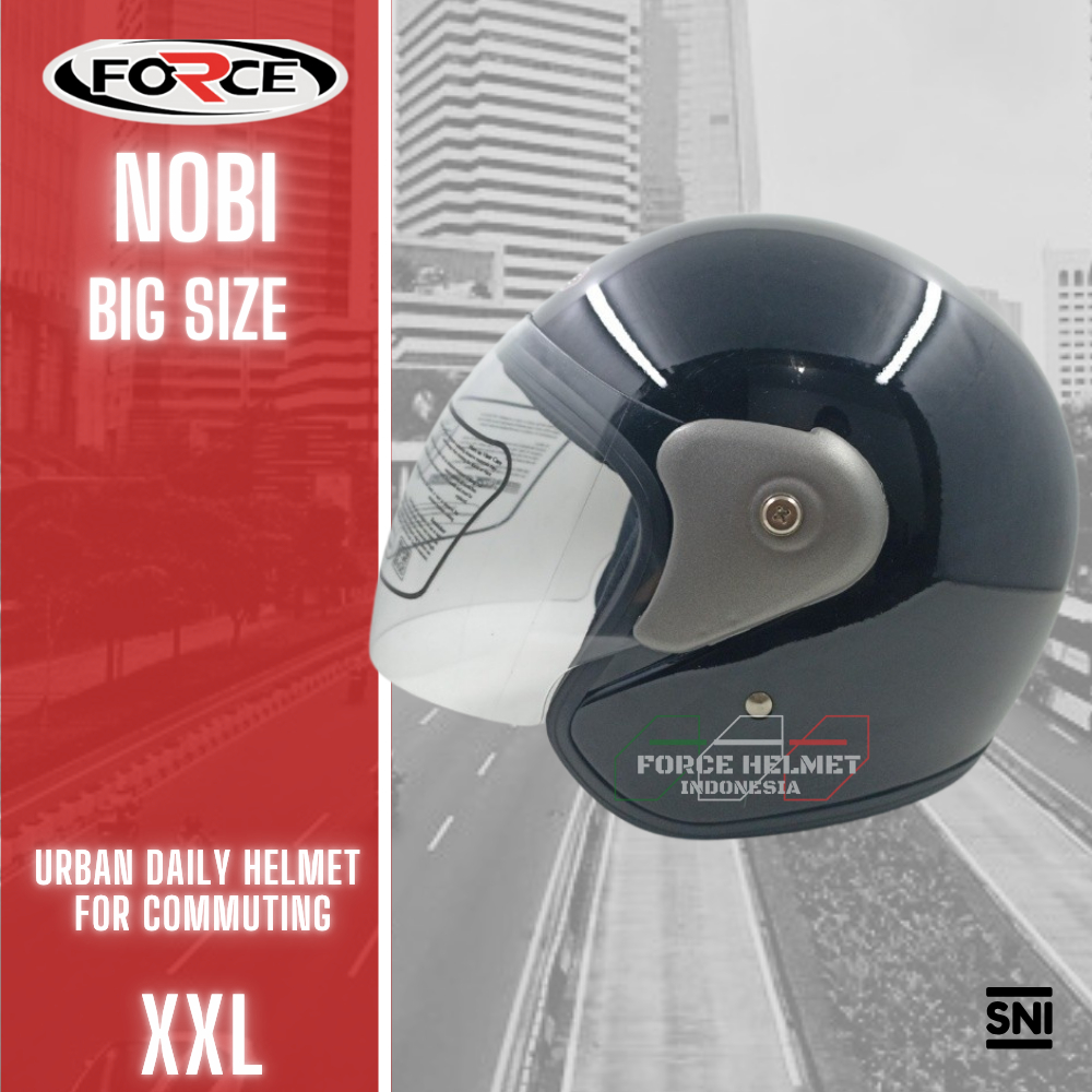 FORCE Helm Half Face Jumbo Size XXL / Helm Motor Model Nobi Original SNI