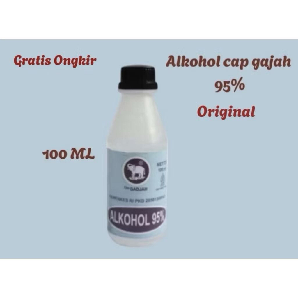 ALKOHOL CAP GAJAH 95%100ML | PERBOTOL