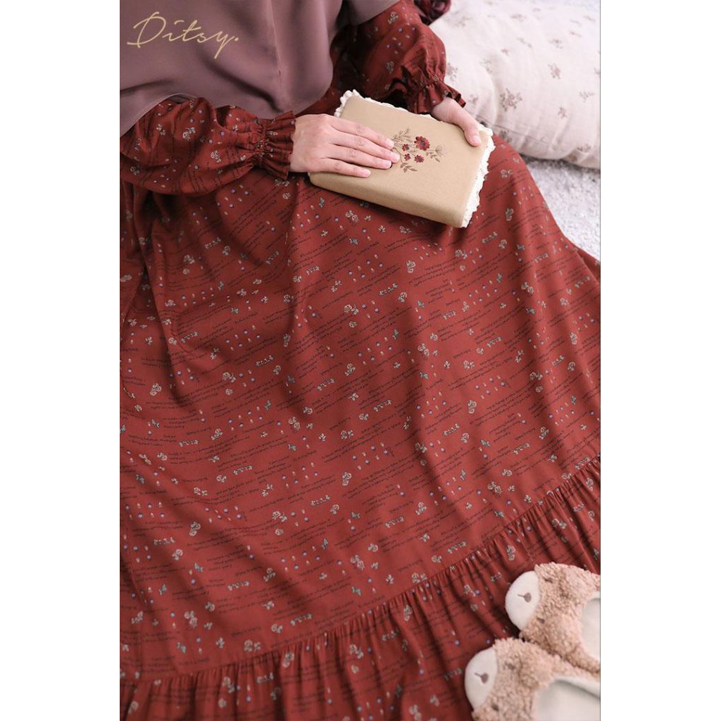 Preloved ditsy xs & gamis amira dress lavender by atelier angelina