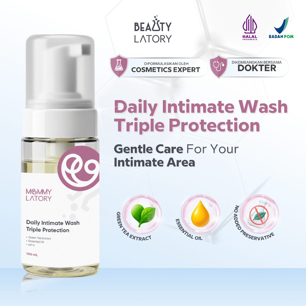 MOMMYLATORY Daily Intimate Wash Triple Protection Foam 100mL - Intimate Wash Bumil & Busui Friendly
