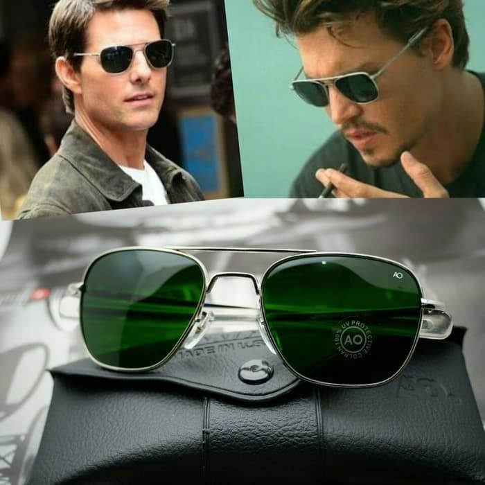BISA COD || BEST SELLER KACA MATA PILOT AVIATOR AO [AMERICAN OPTICAL] 54 FULLSET