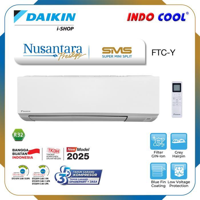 q863- Ac Daikin Standart 1 Pk 1Pk Ftc25 Ftc25Y Nusantara Prestige