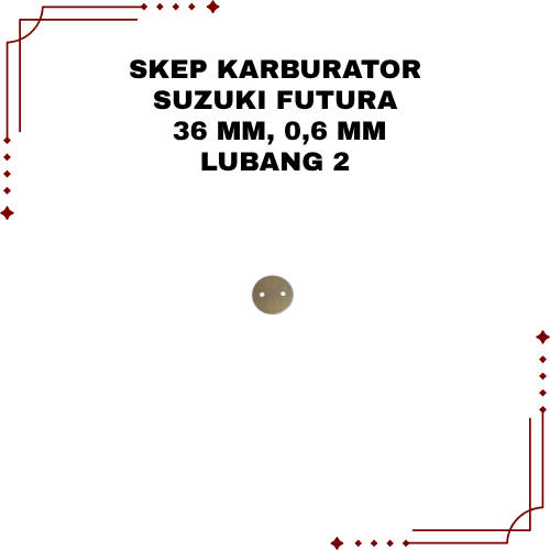 Jual Koin Gobangan Karbulator Skep Valve Warna Kuning Untuk Mobil Suzuki Futura Diameter 36 mm, Luba