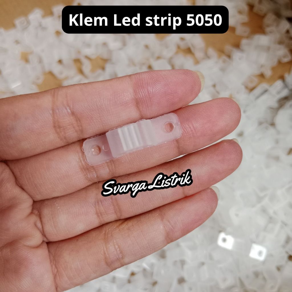 klem Led Strip 5050 pengait/penjepit lampu selang led strip