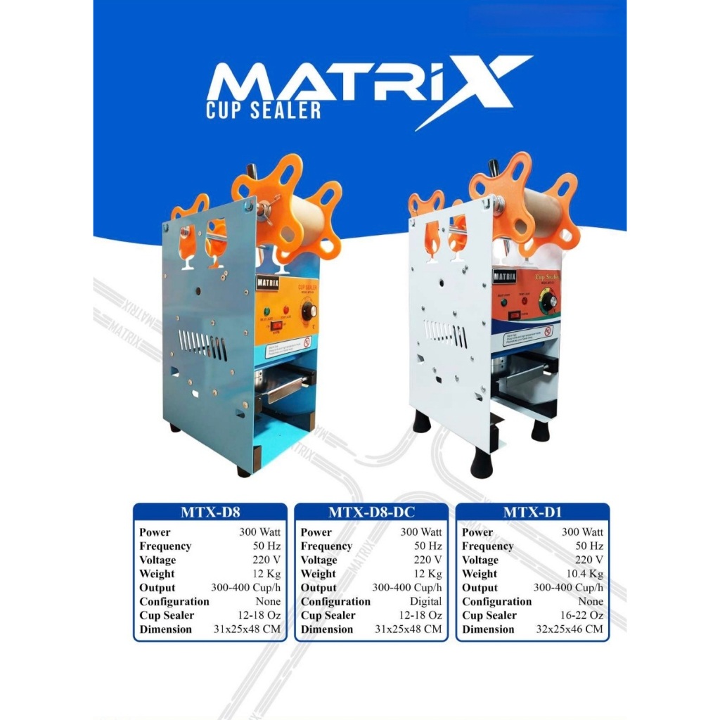 CUP SEALER | MESIN PRESS GELAS PLASTIK MTX-D1 MTX-D8 MATRIX