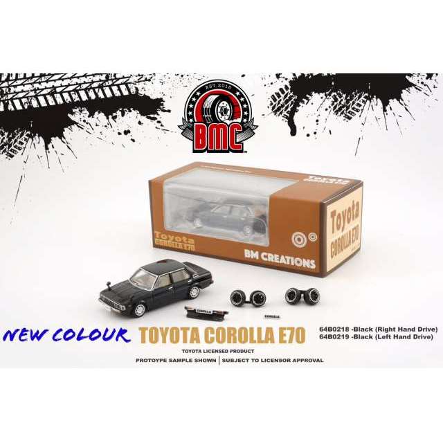 BM Creations 1/64 Toyota Corolla E70 Black