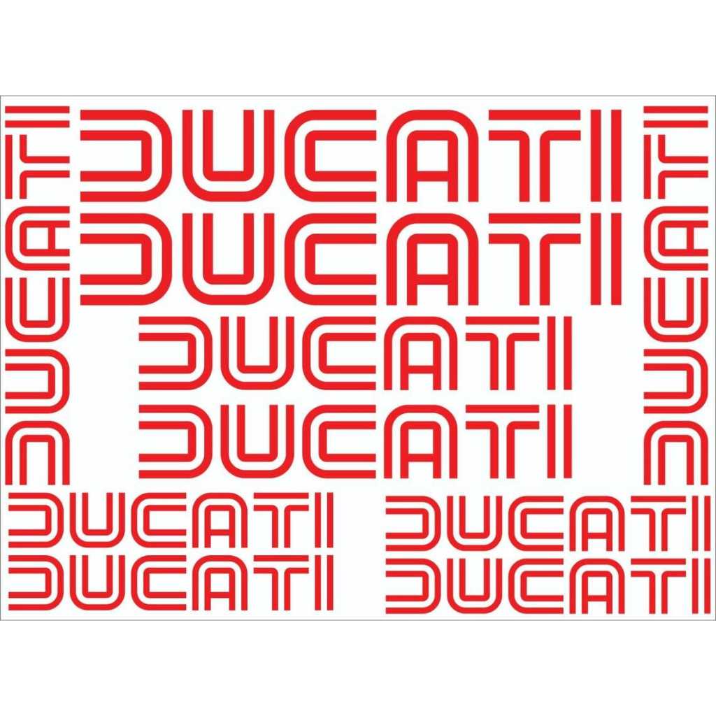 Sticker Motor & Helm Keren Stiker Cutting DUCATI Tahan Air Free Custom