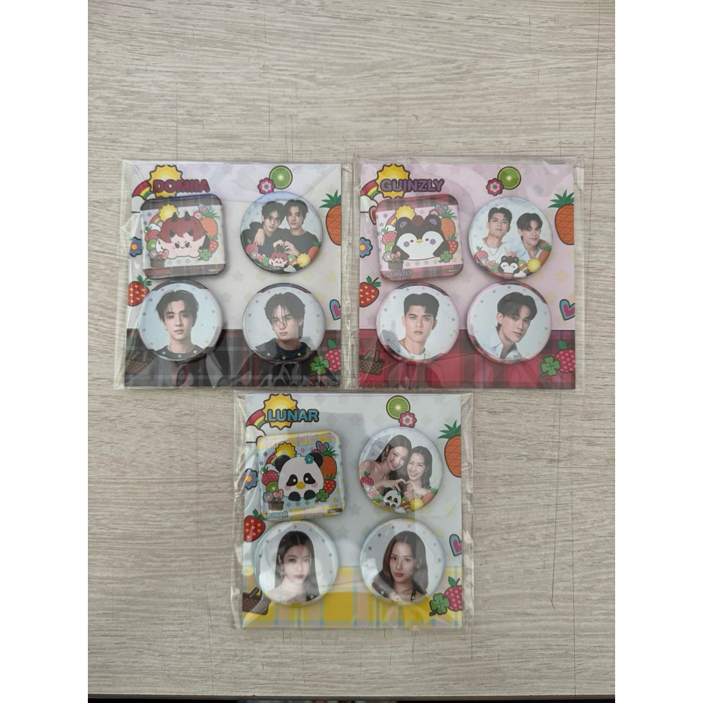 GMMTV FANIVAL PIN SET DOMIA GUINZLY LUNAR