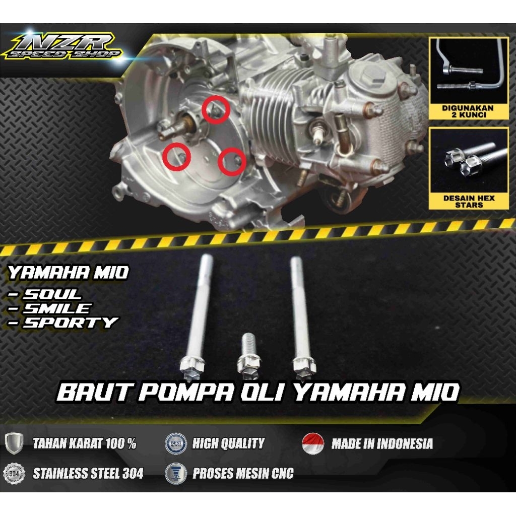 BAUT POMPA OLI YAMAHA MIO SPORTY SMILE