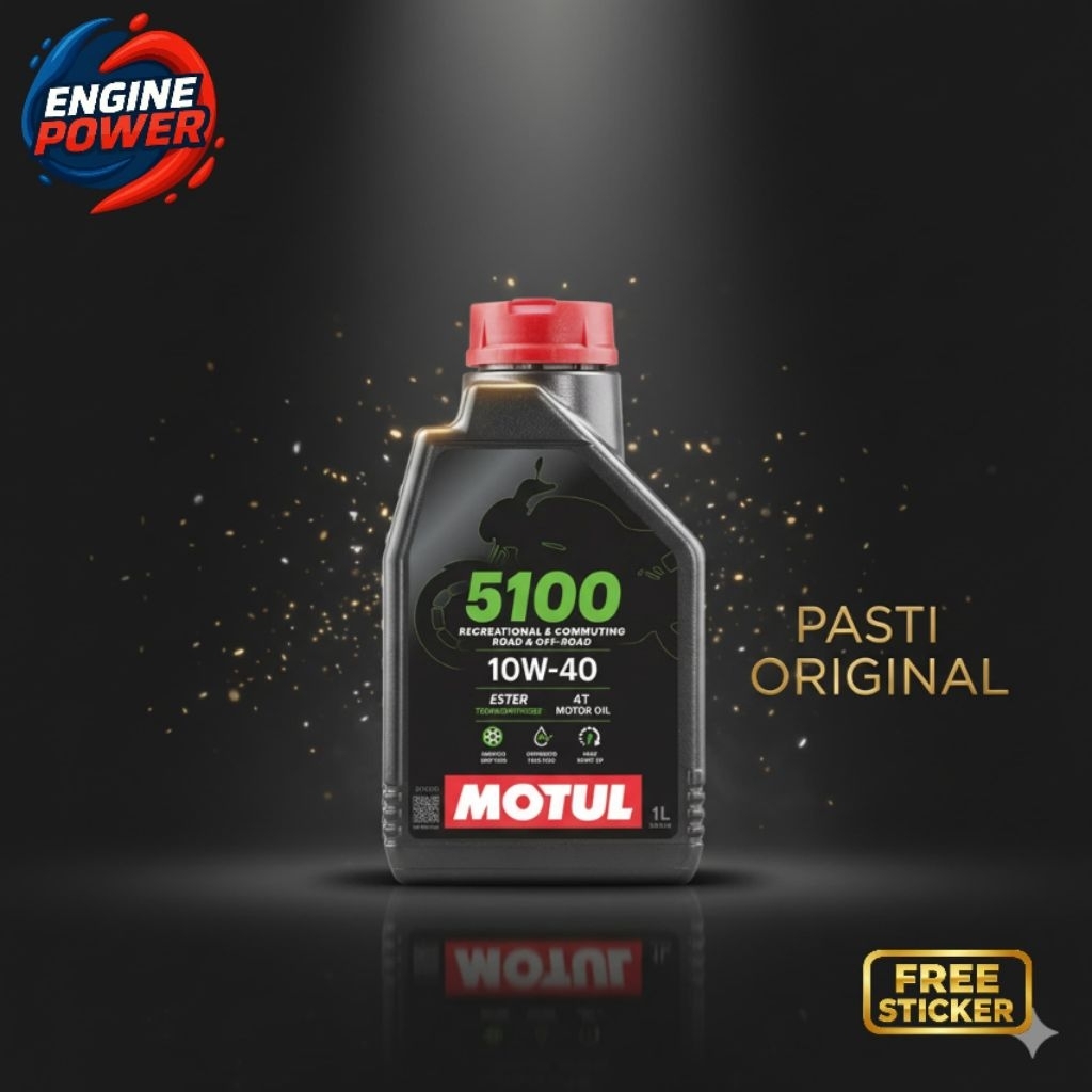[OLI ESTER ] Motul 5100 Ester 10W40 1 Liter – Oli Motor 4T Synthetic Ester - Oli Motor Matic & 4T